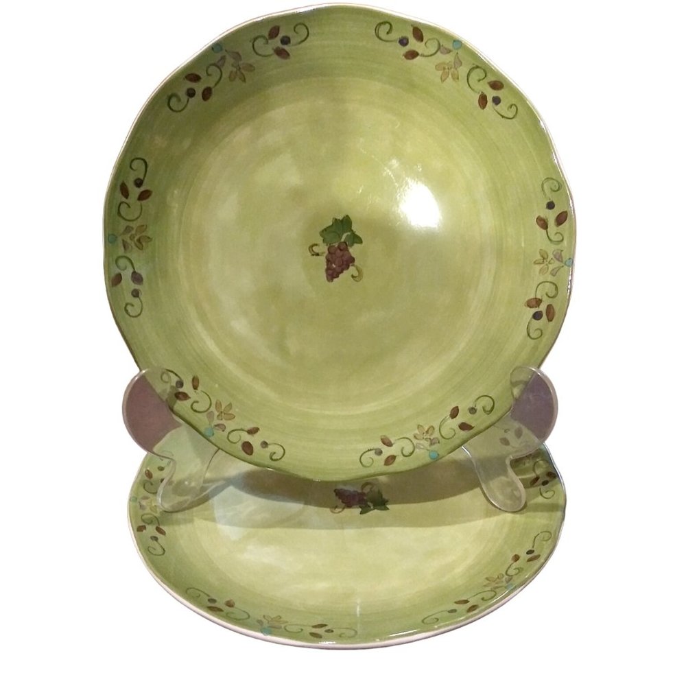 Sango  Vintage Tuscan Garden Dinner Plates, Sue Zipkin Cottage Style Plates